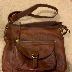Fossil medium/dark brown leather purse